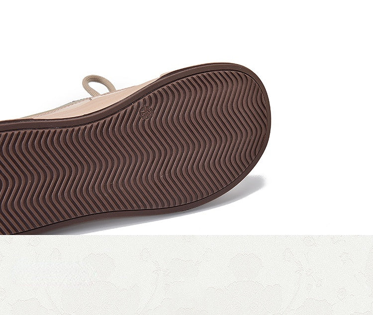 Casual Color Blocking Round Toe Lace-up Shoes