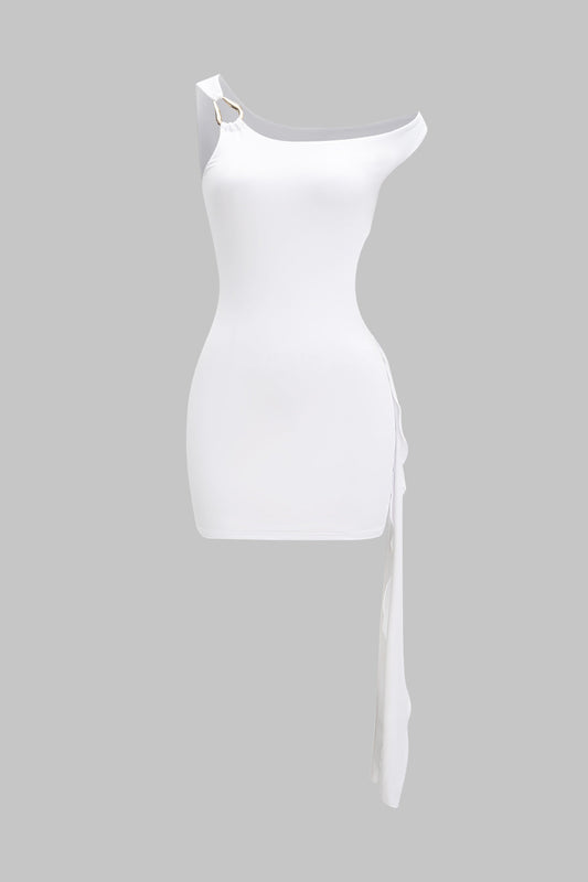 Asymmetrical Cut Out Sleeveless Mini Dress