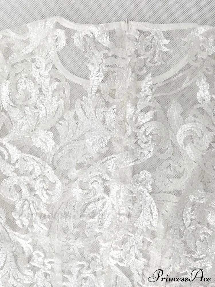 Lace Spaghetti Graceful Strap Irregular Dress