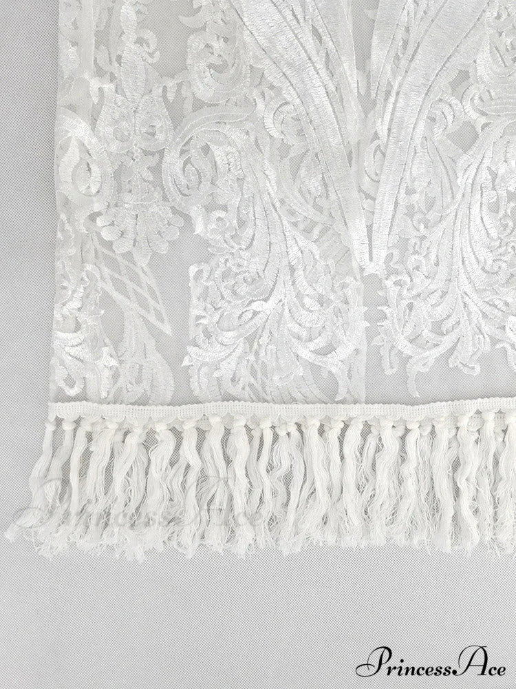 Lace Spaghetti Graceful Strap Irregular Dress