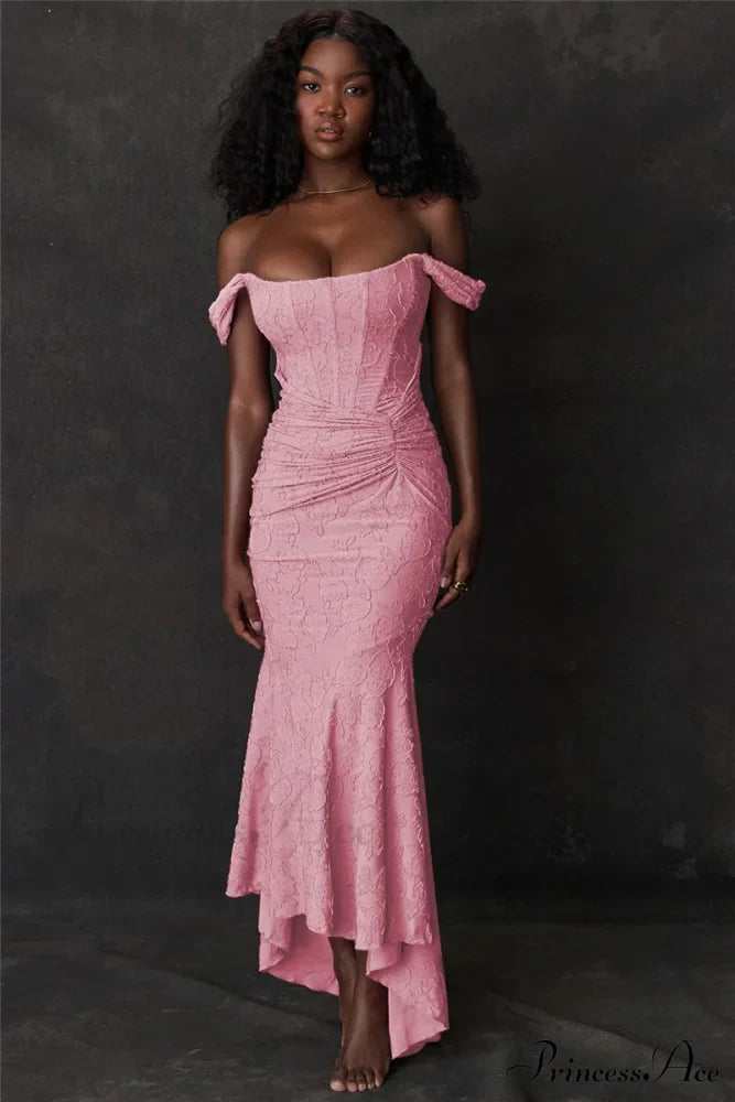 Lace Textured Strap Charming Wrap Midi Dress