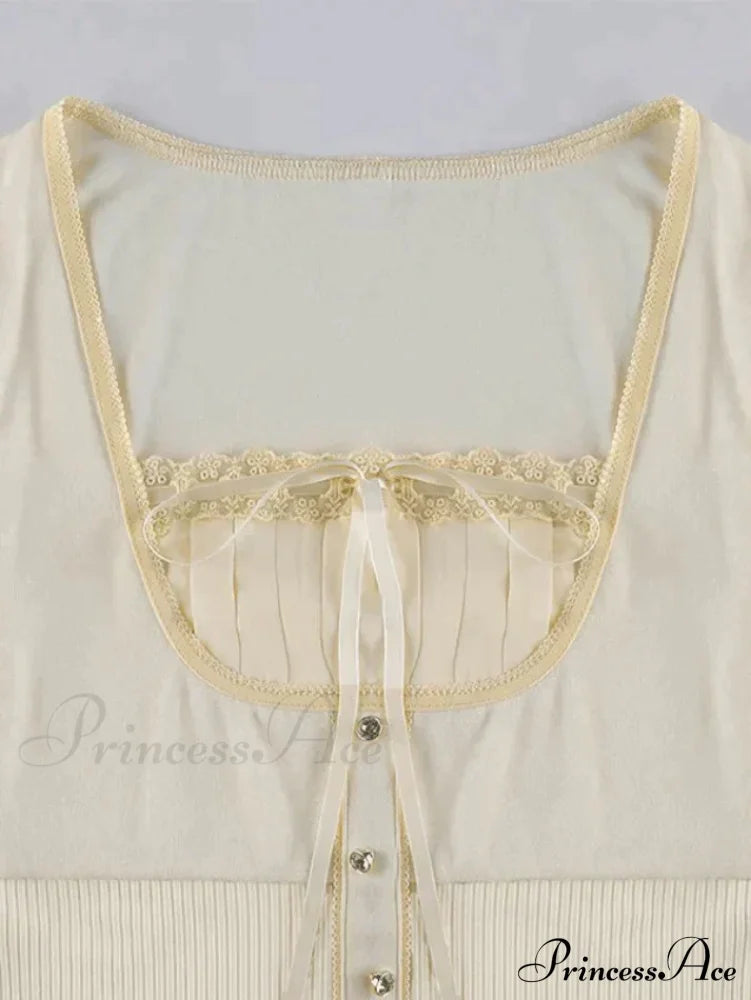 Lace Trim Padded Trendy Ribbed Crop Cami Top