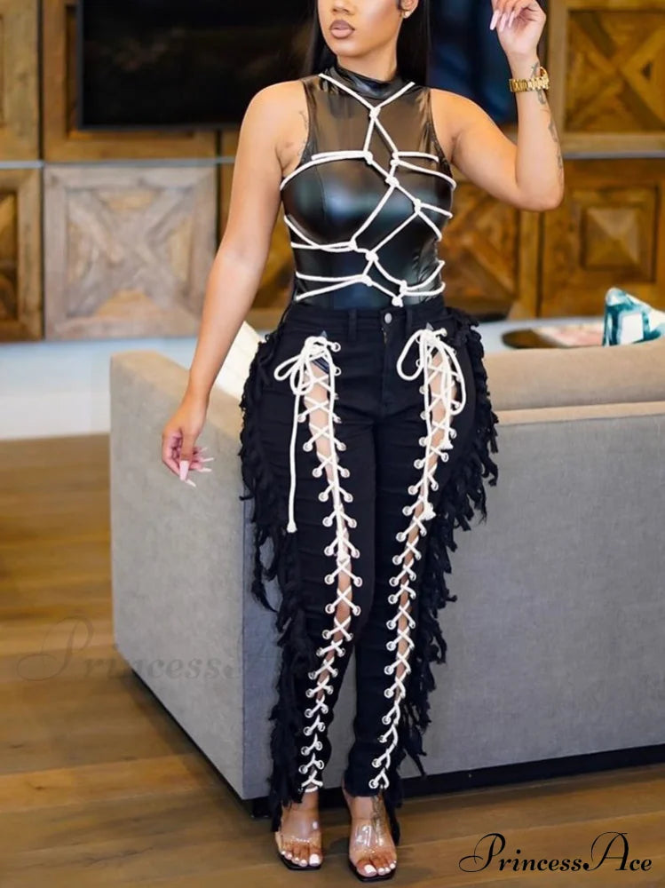 Lace Up Graceful Tank Top