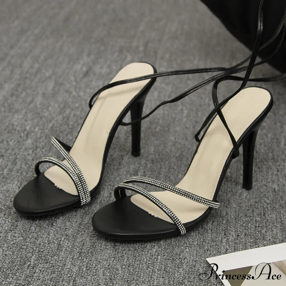 Lace-Up Platform Sandals High Heels Ankle Strap Strange HeelsFashion Summer Pumps Plus Size High Heel
