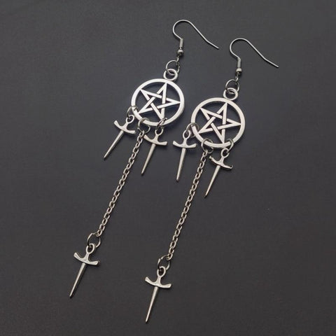 PENTAGRAM SWORDS EARRINGS