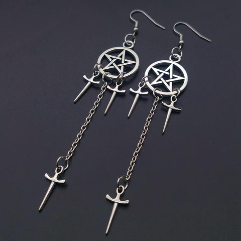 PENTAGRAM SWORDS EARRINGS