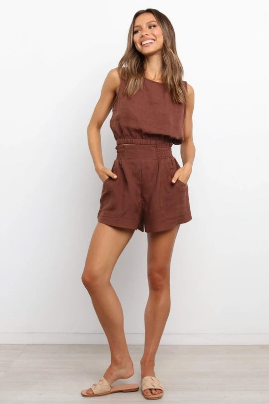 Chocolate Tank Top and Shorts Sets