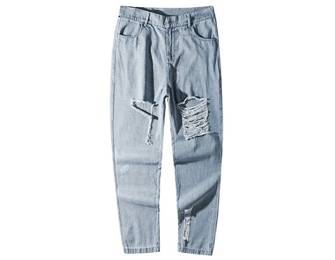 Distressed Light Wash Jeans