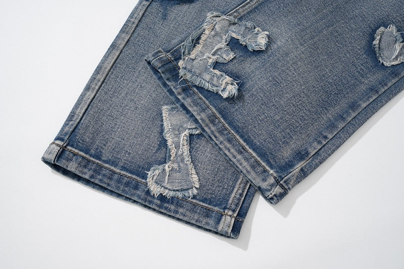 Deconstructed Letter Jeans