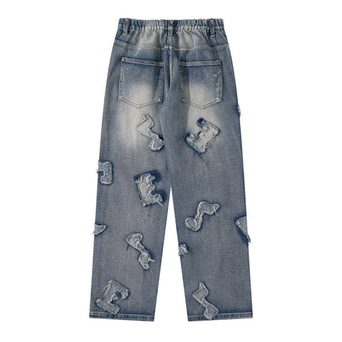 Deconstructed Letter Jeans