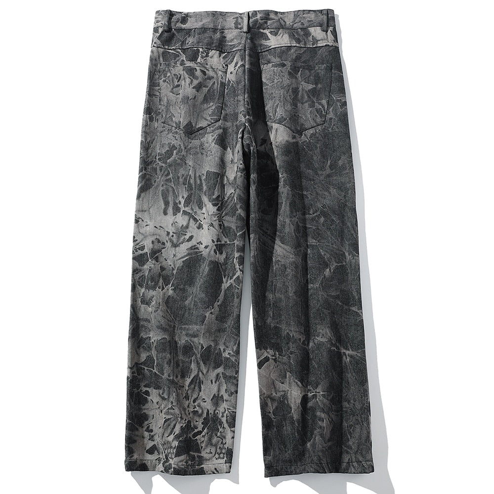 Psychedelic Fauna Straight-Cut Chinos Pants