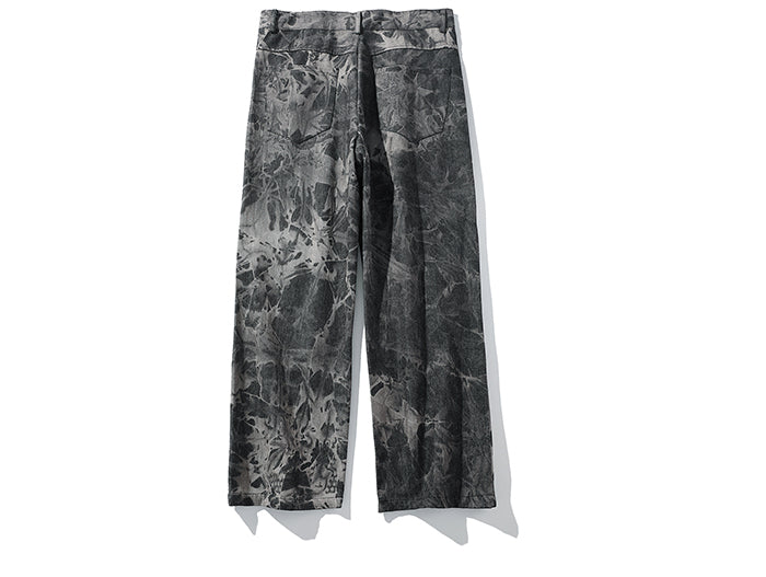 Psychedelic Fauna Straight-Cut Chinos Pants