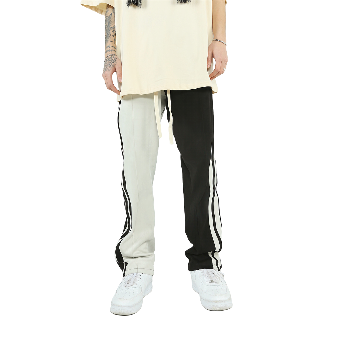 Two-Tone Split Track Pants