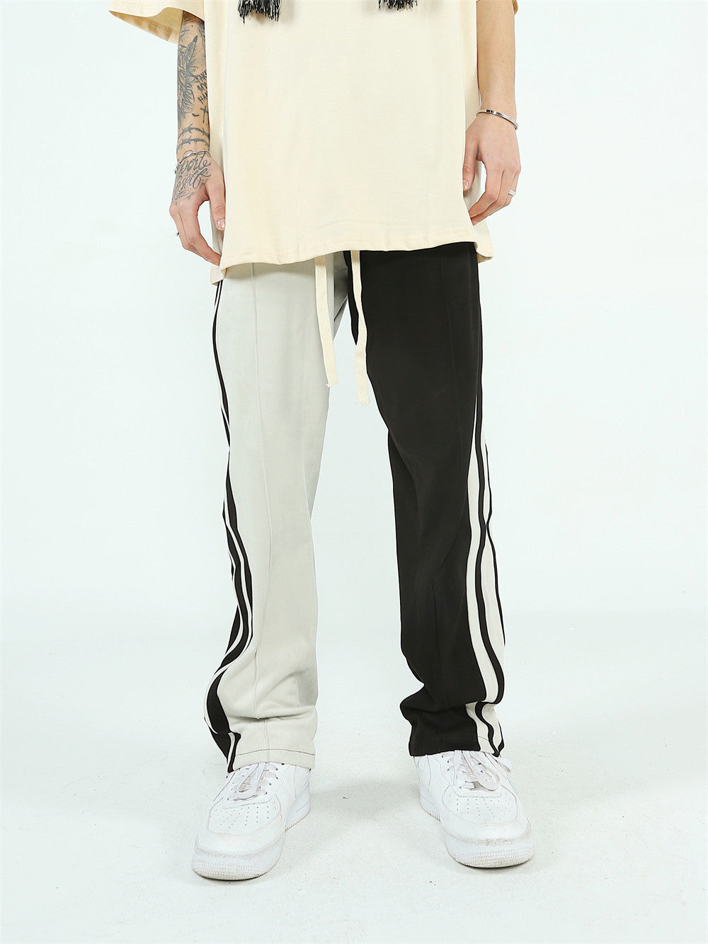 Two-Tone Split Track Pants