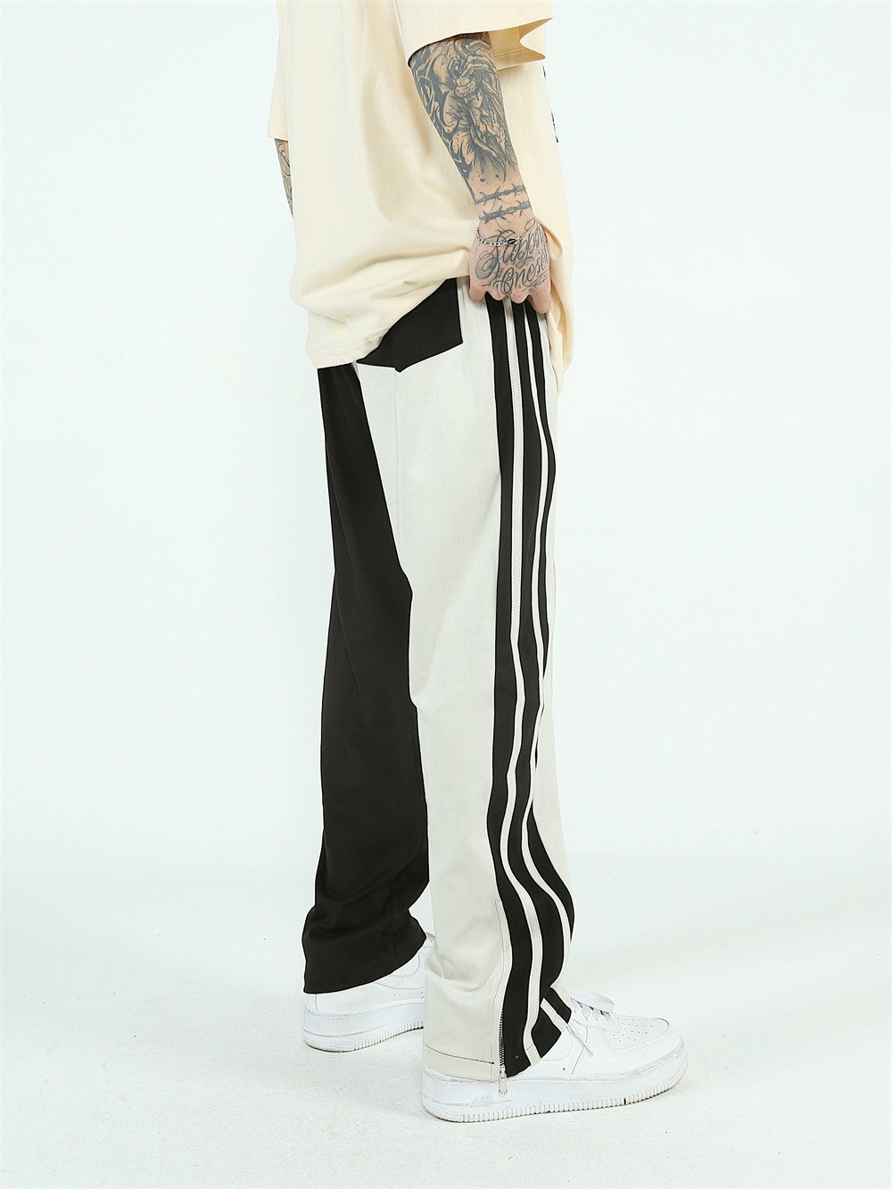 Two-Tone Split Track Pants