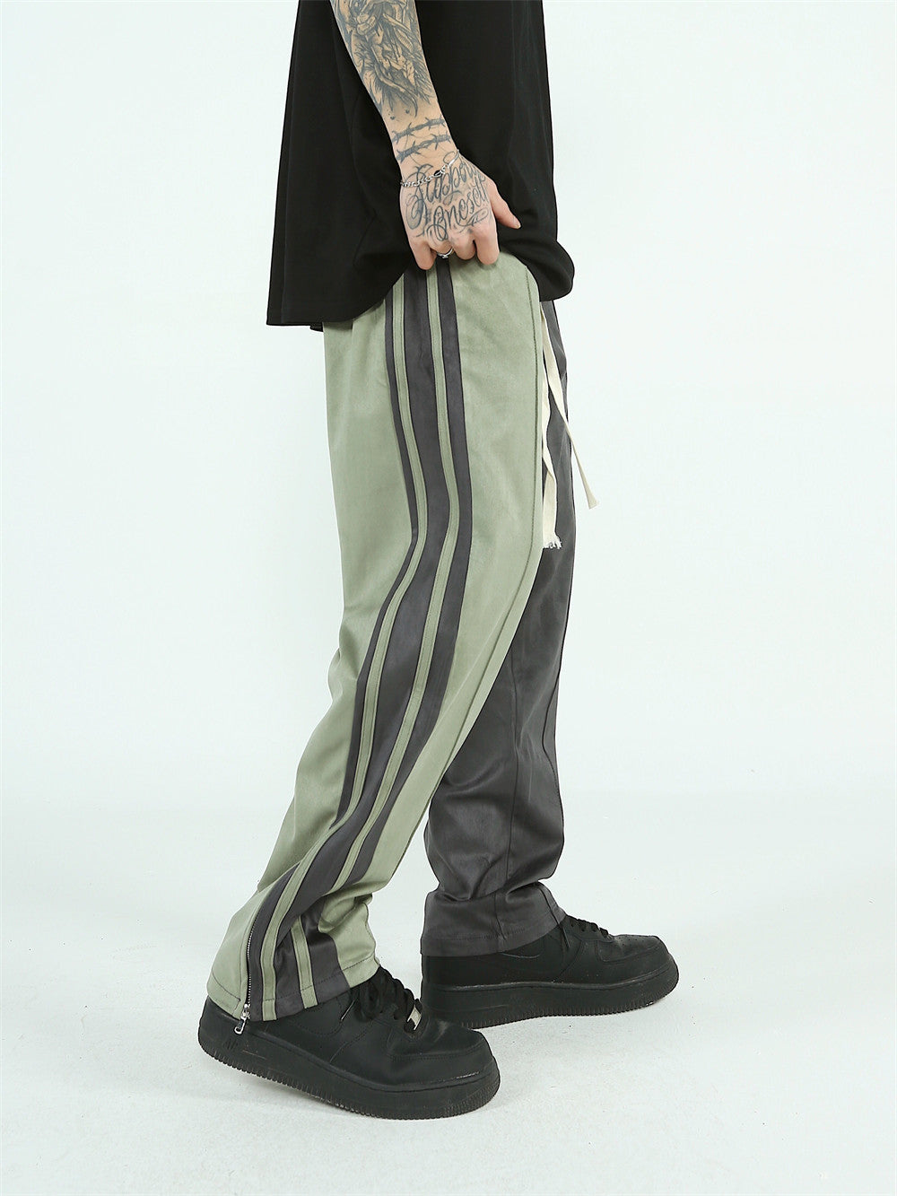 Two-Tone Split Track Pants