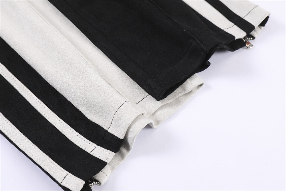 Two-Tone Split Track Pants
