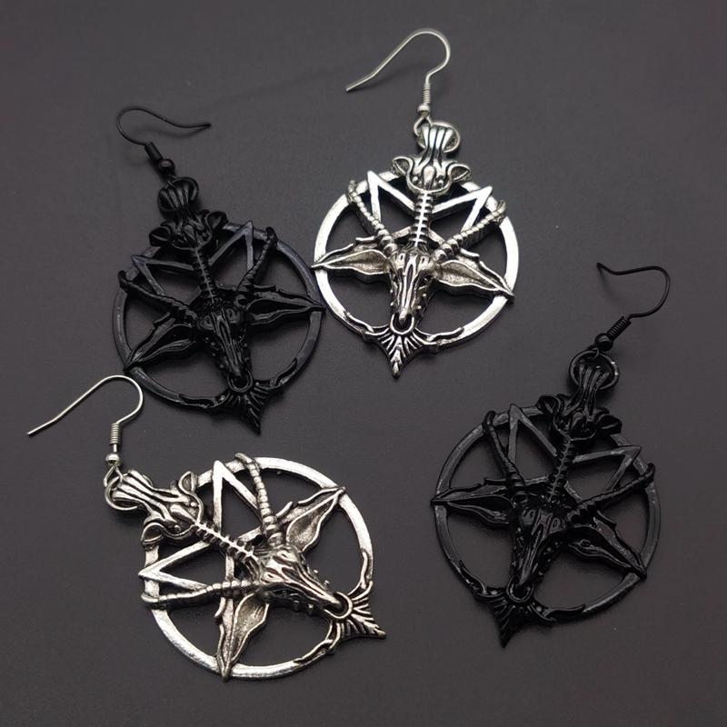 RETRO PENTAGRAM EARRINGS