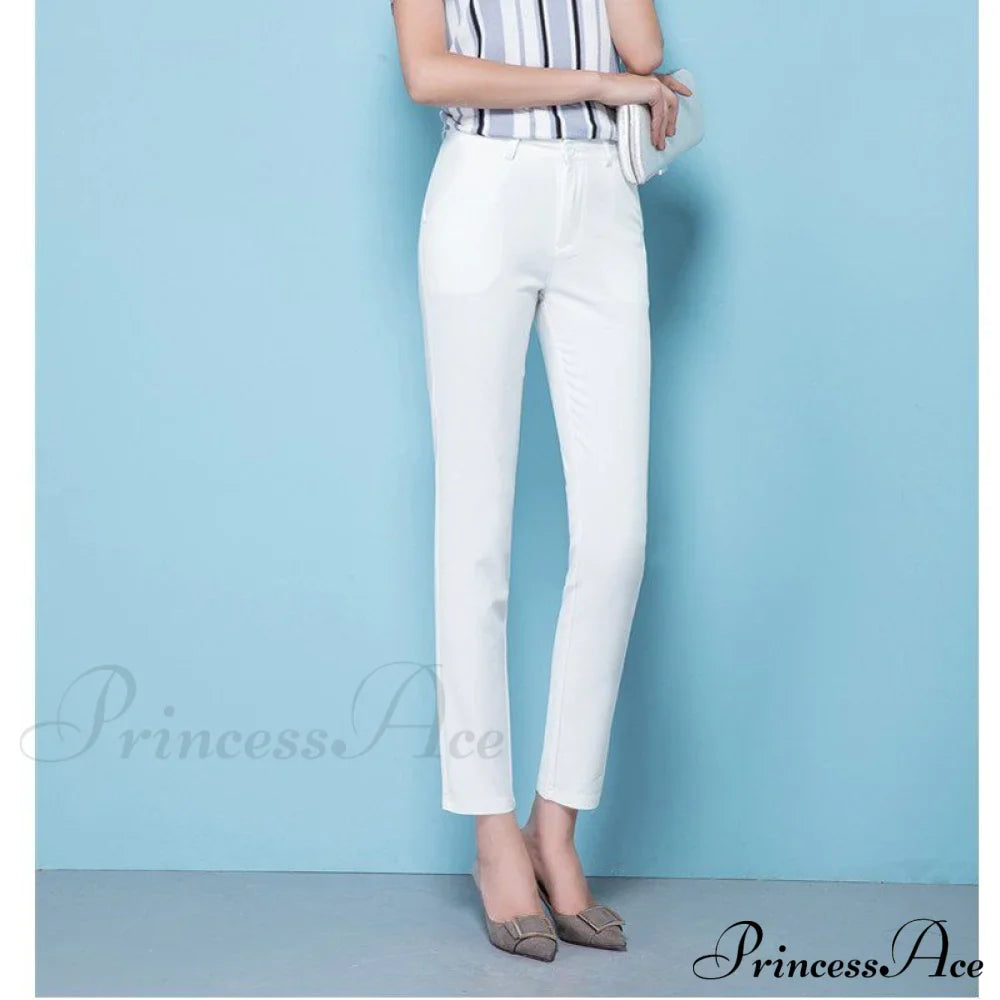 Slim Straight All Match Casual Capris Pants