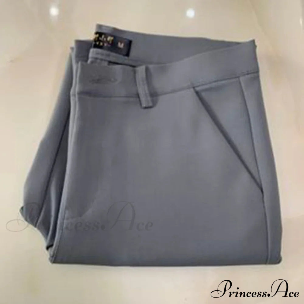 Slim Straight All Match Casual Capris Pants