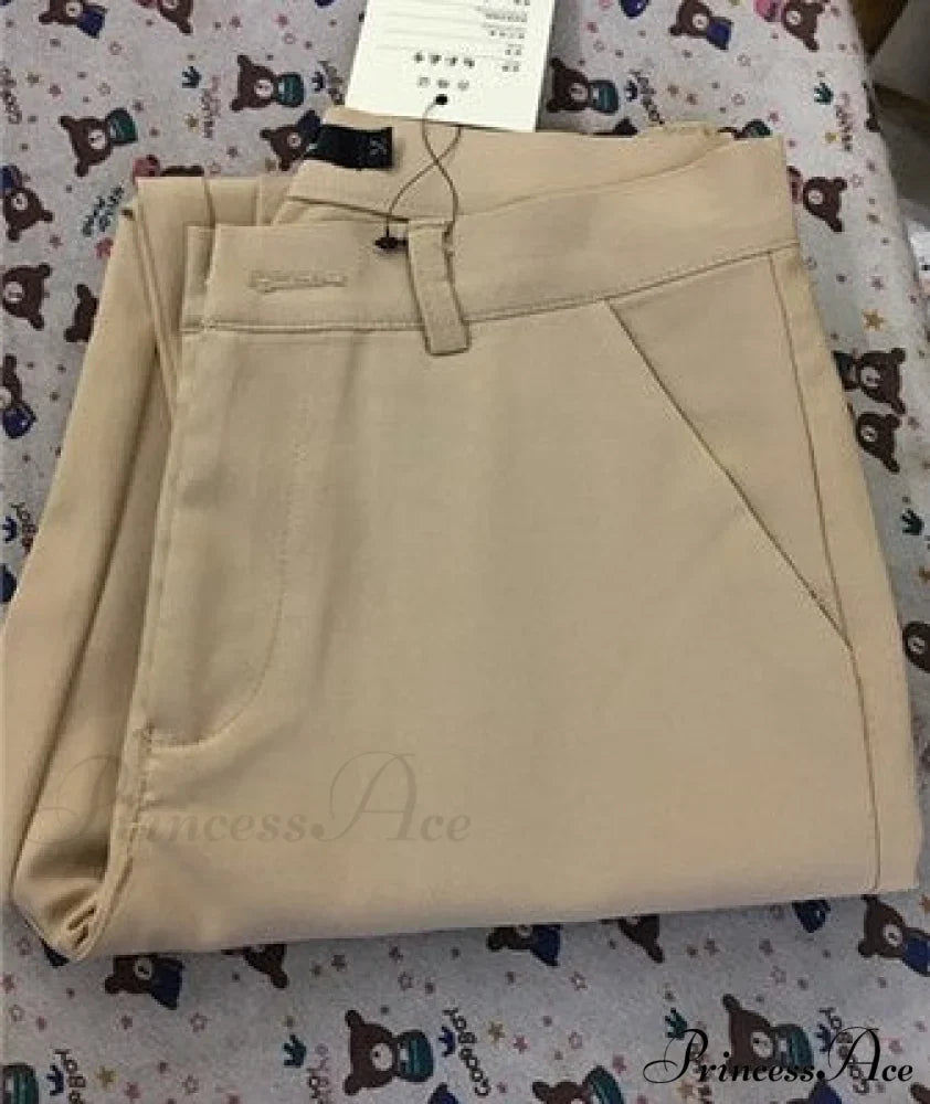 Slim Straight All Match Casual Capris Pants