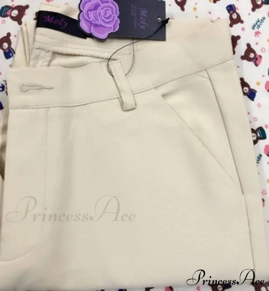 Slim Straight All Match Casual Capris Pants