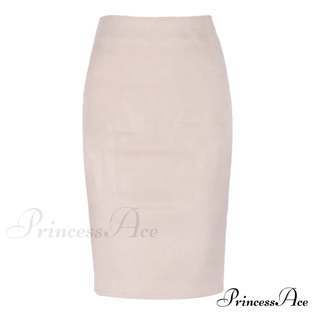 Solid Color Pencil Skirt