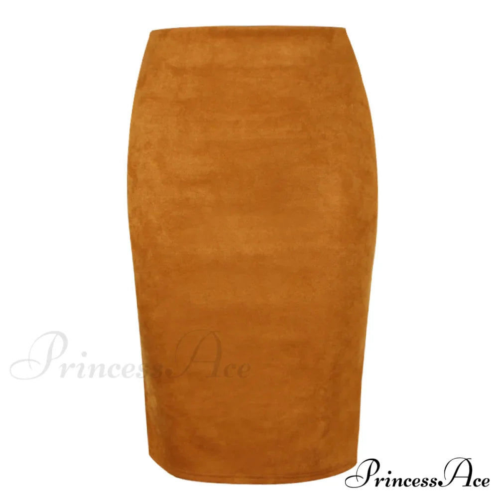 Solid Color Pencil Skirt