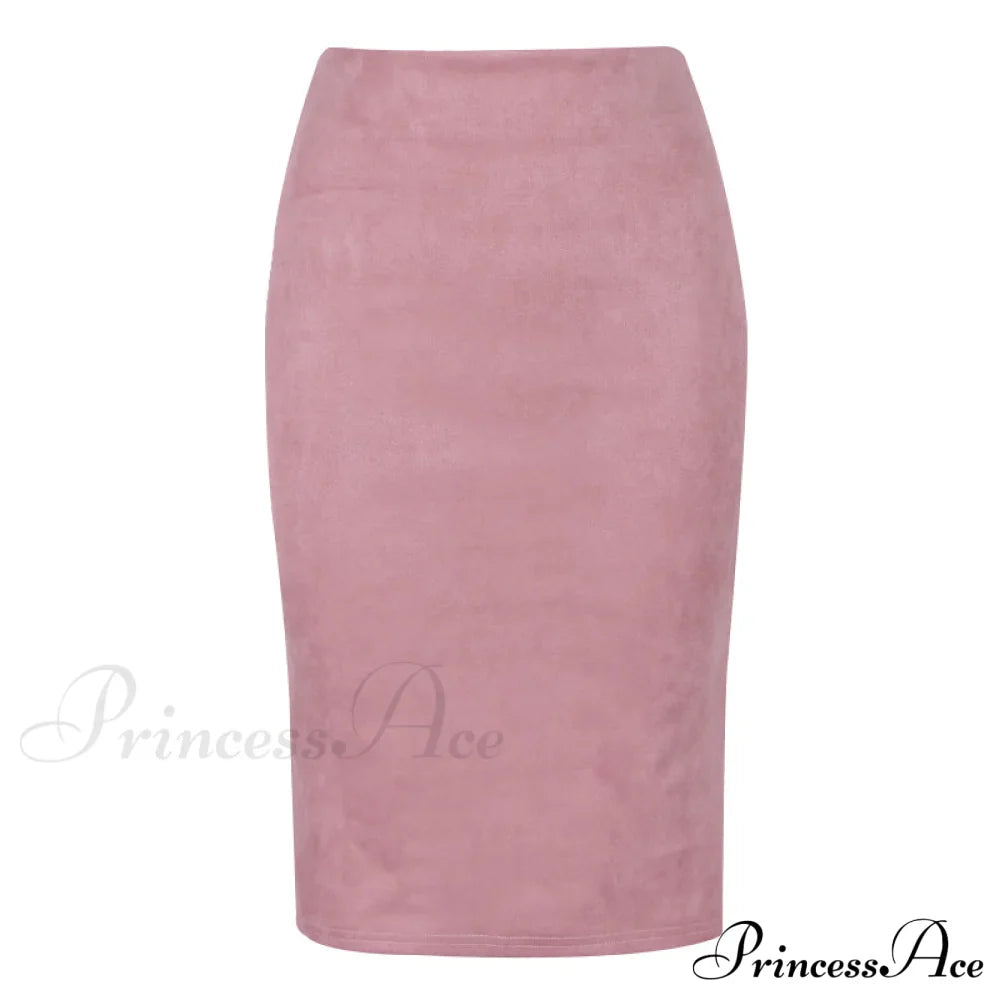 Solid Color Pencil Skirt