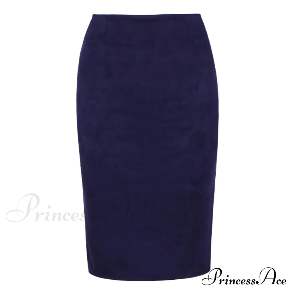 Solid Color Pencil Skirt