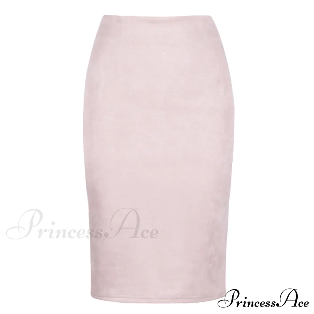 Solid Color Pencil Skirt