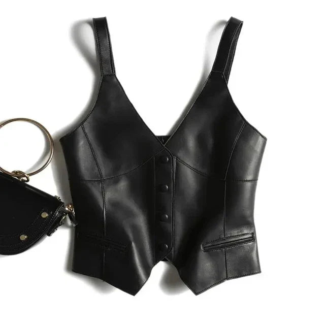 Women's Leather Vest