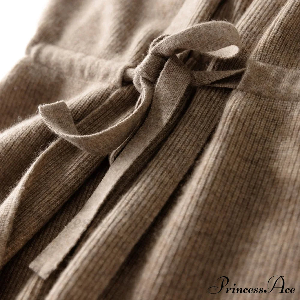 V-Neck Tie Vest Vest Women's Short Knit Cardigan