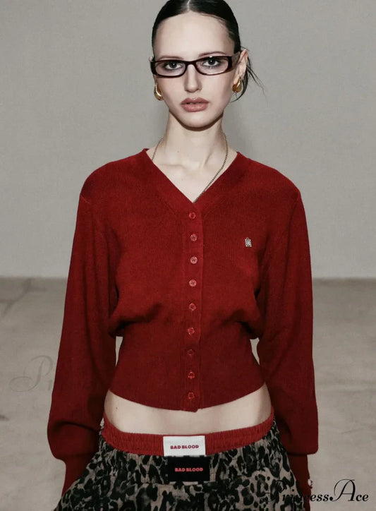 Vintage Embroidered Round Neck Cardigan