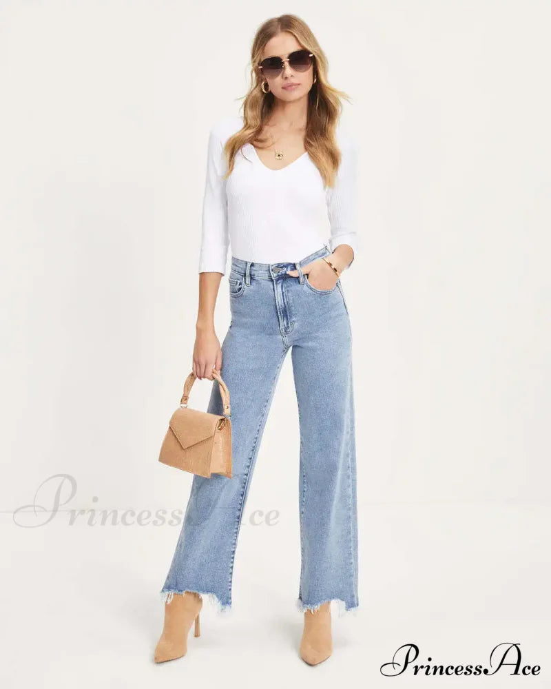 Vintage Fashion High Straight Korean Denim Jean