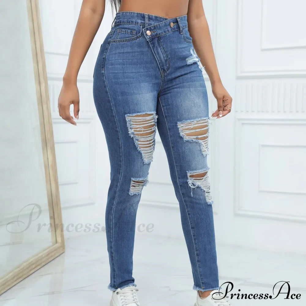 Vintage Oversized Breathable Skinny Jeans