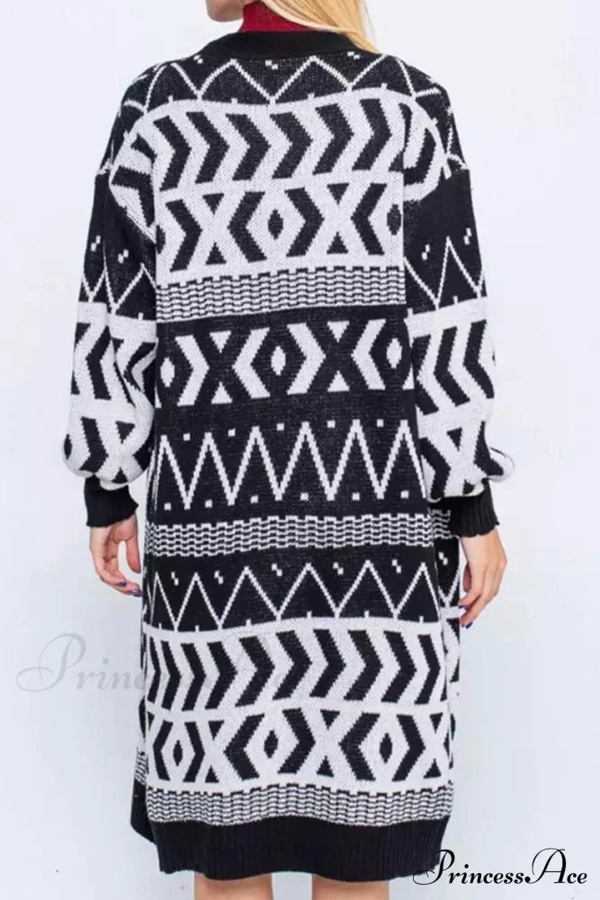 Vintage Patchwork Long Cardigan