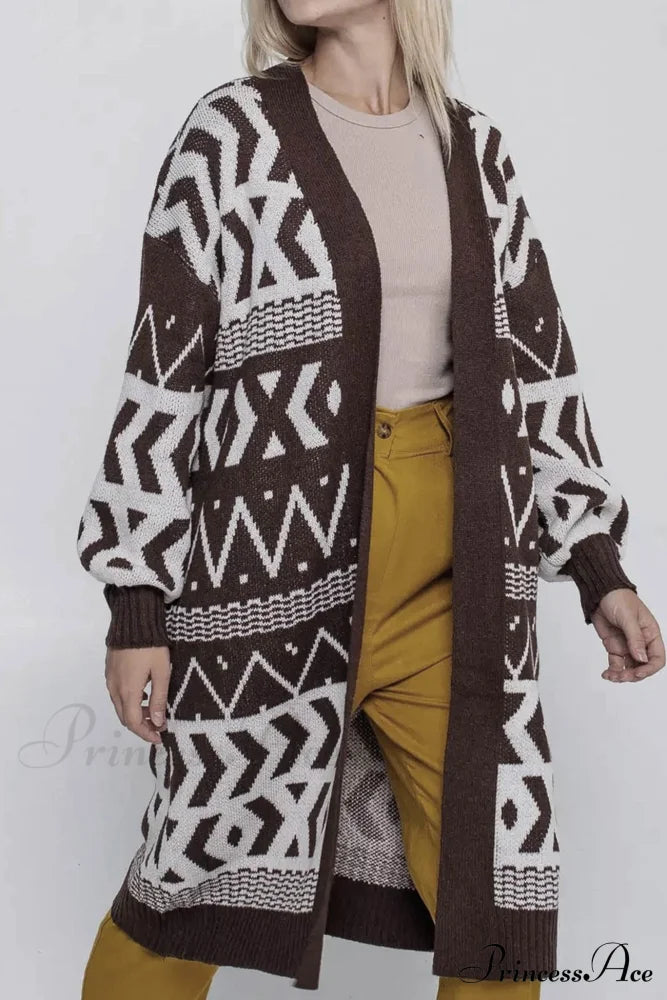 Vintage Patchwork Long Cardigan